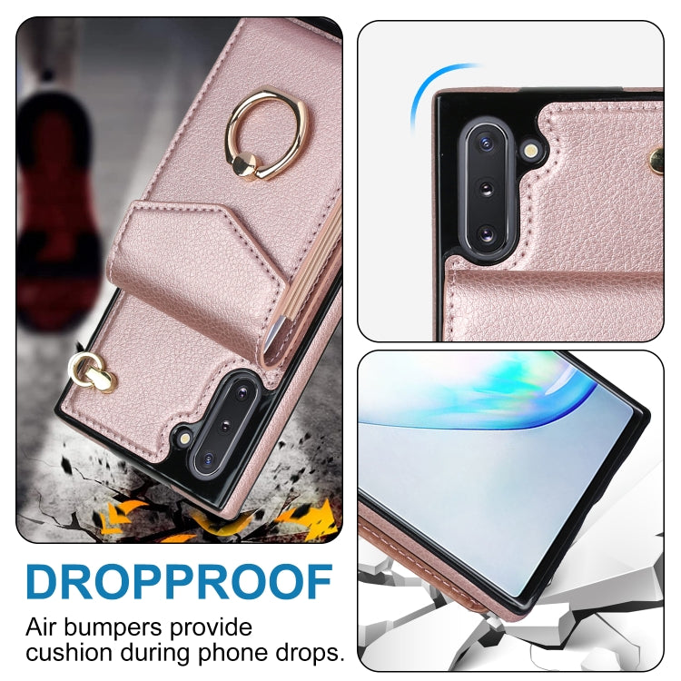 For Samsung Galaxy Note10 Ring Holder RFID Card Slot Phone Case