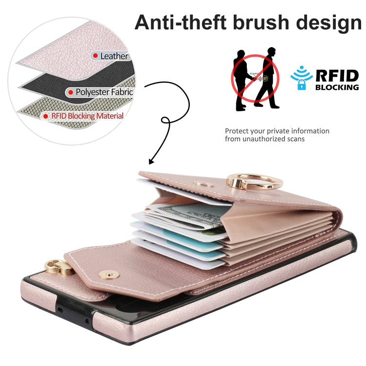 For Samsung Galaxy Note10 Ring Holder RFID Card Slot Phone Case