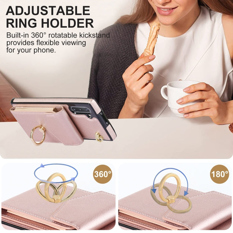 For Samsung Galaxy Note10 Ring Holder RFID Card Slot Phone Case