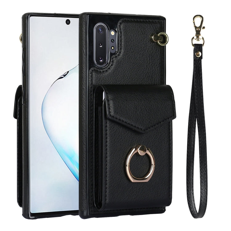 For Samsung Galaxy Note10+ Ring Holder RFID Card Slot Phone Case