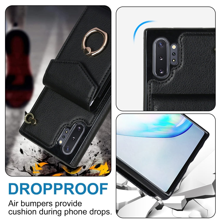 For Samsung Galaxy Note10+ Ring Holder RFID Card Slot Phone Case