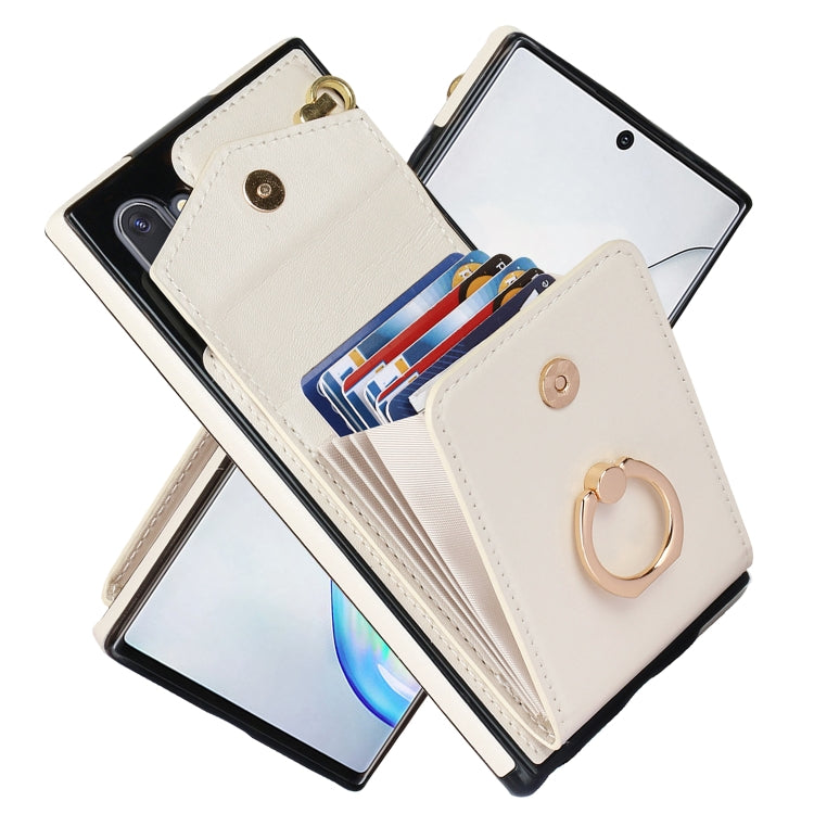 For Samsung Galaxy Note10+ Ring Holder RFID Card Slot Phone Case