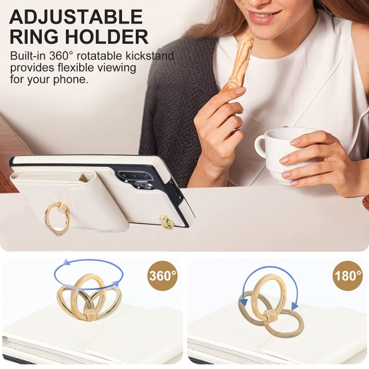 For Samsung Galaxy Note10+ Ring Holder RFID Card Slot Phone Case