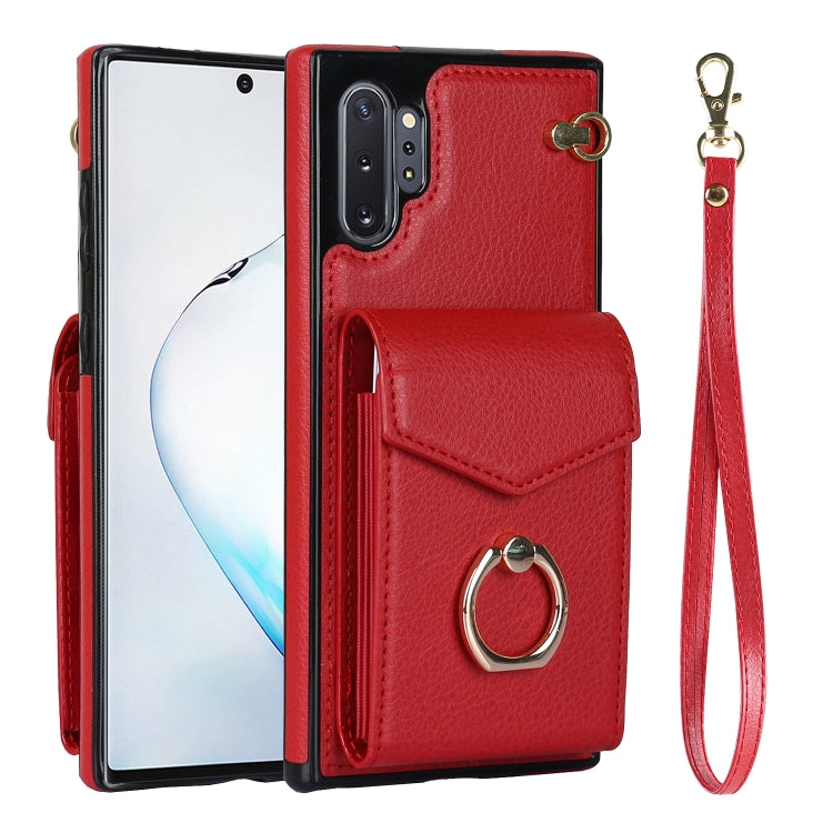 For Samsung Galaxy Note10+ Ring Holder RFID Card Slot Phone Case