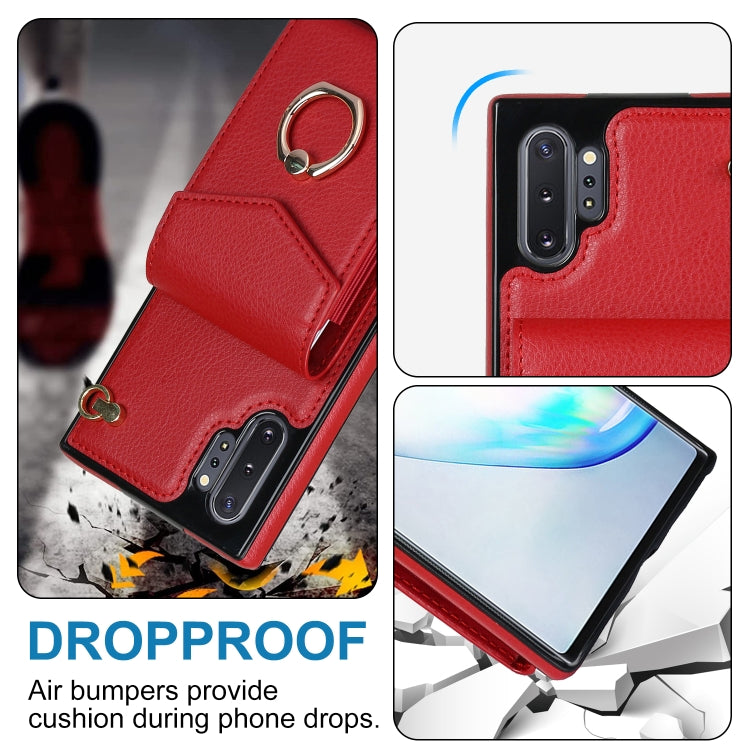 For Samsung Galaxy Note10+ Ring Holder RFID Card Slot Phone Case