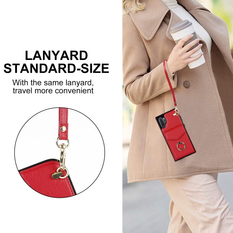 For Samsung Galaxy Note10+ Ring Holder RFID Card Slot Phone Case