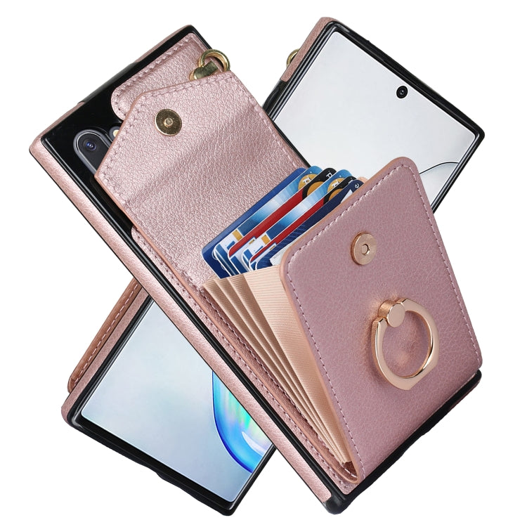 For Samsung Galaxy Note10+ Ring Holder RFID Card Slot Phone Case