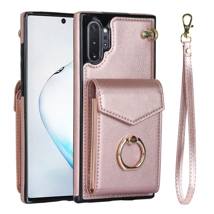 For Samsung Galaxy Note10+ Ring Holder RFID Card Slot Phone Case