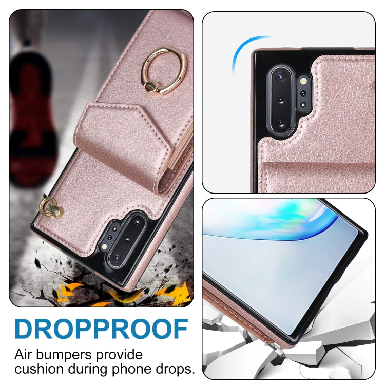 For Samsung Galaxy Note10+ Ring Holder RFID Card Slot Phone Case