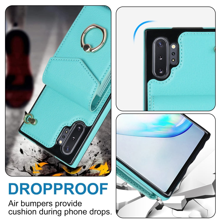 For Samsung Galaxy Note10+ Ring Holder RFID Card Slot Phone Case