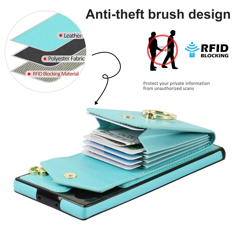For Samsung Galaxy Note10+ Ring Holder RFID Card Slot Phone Case