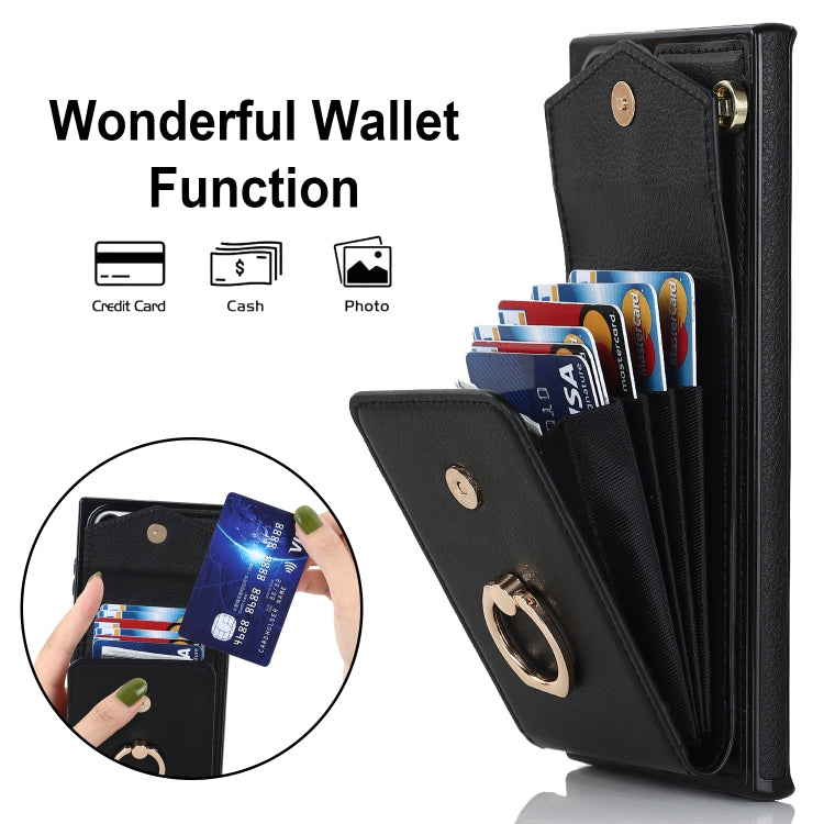 For Samsung Galaxy S23 Ultra 5G Ring Holder RFID Card Slot Phone Case