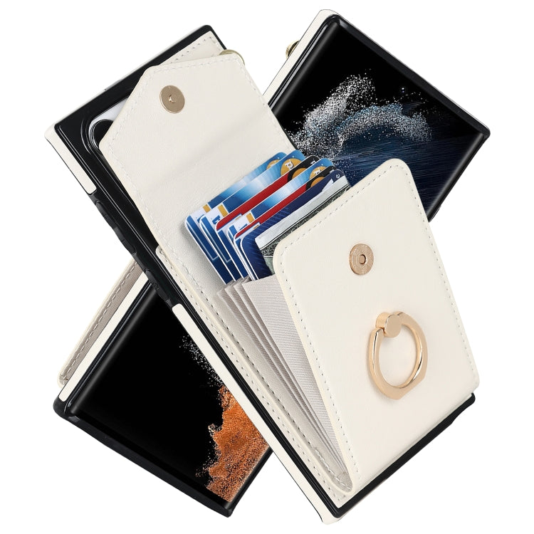 For Samsung Galaxy S23 Ultra 5G Ring Holder RFID Card Slot Phone Case