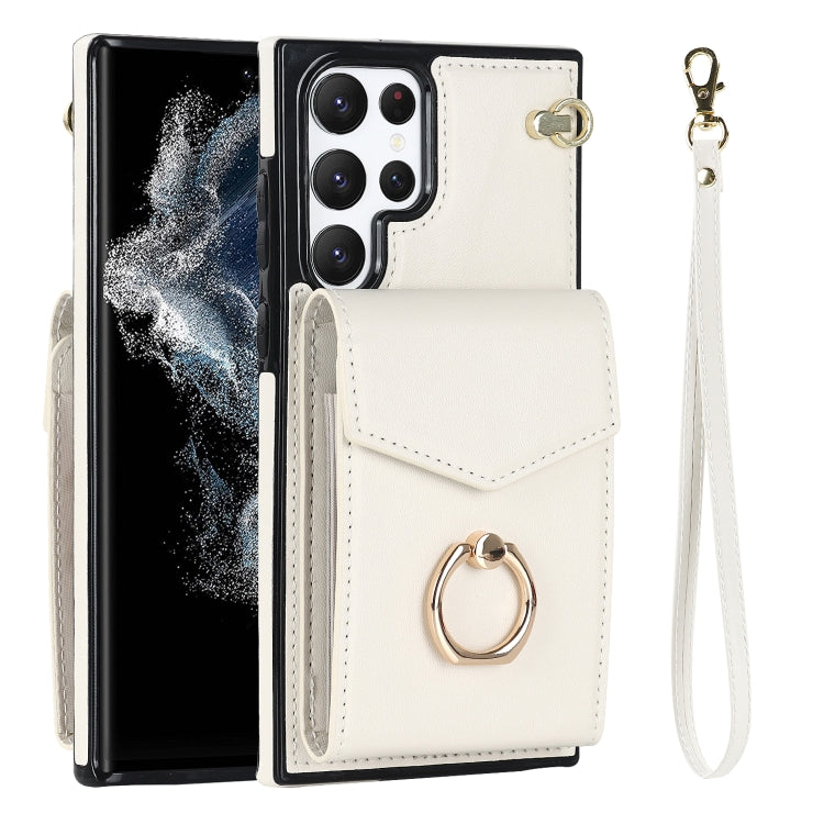 For Samsung Galaxy S23 Ultra 5G Ring Holder RFID Card Slot Phone Case