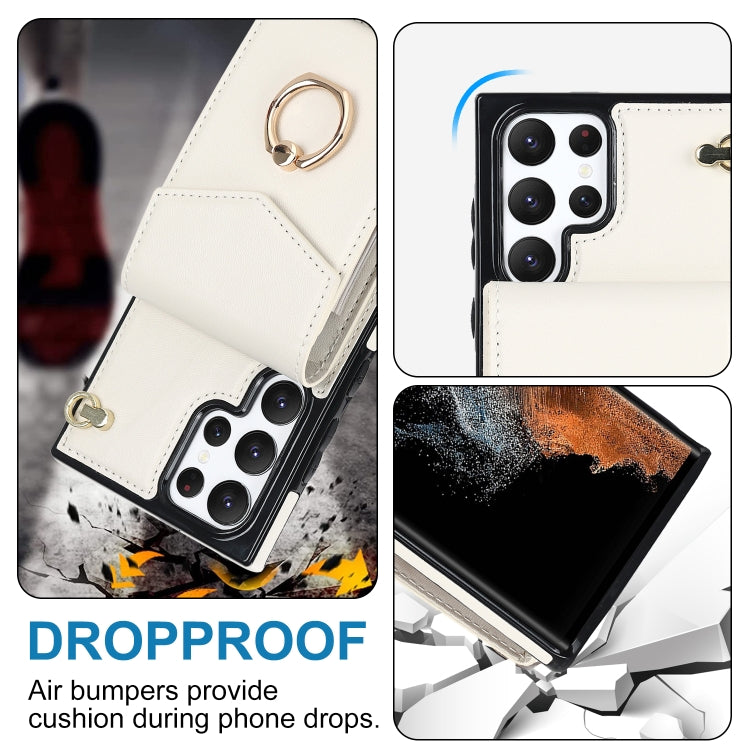 For Samsung Galaxy S23 Ultra 5G Ring Holder RFID Card Slot Phone Case