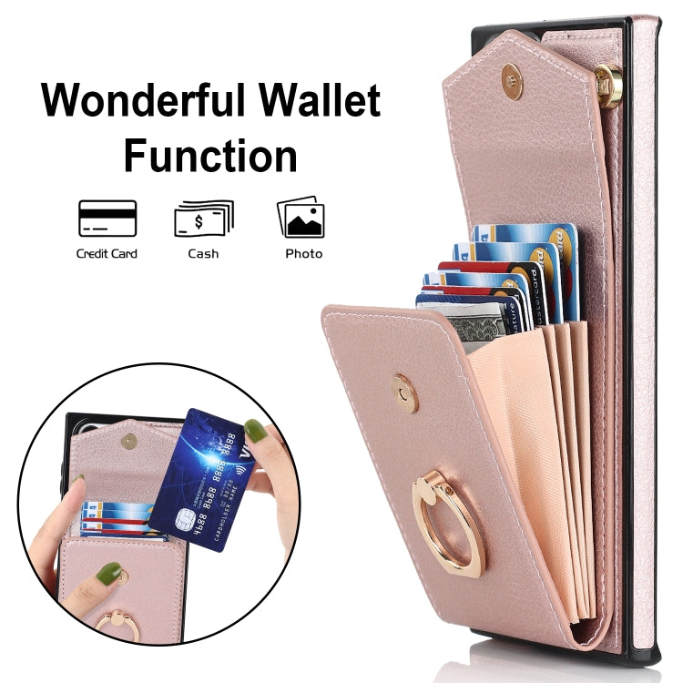 For Samsung Galaxy S23 Ultra 5G Ring Holder RFID Card Slot Phone Case