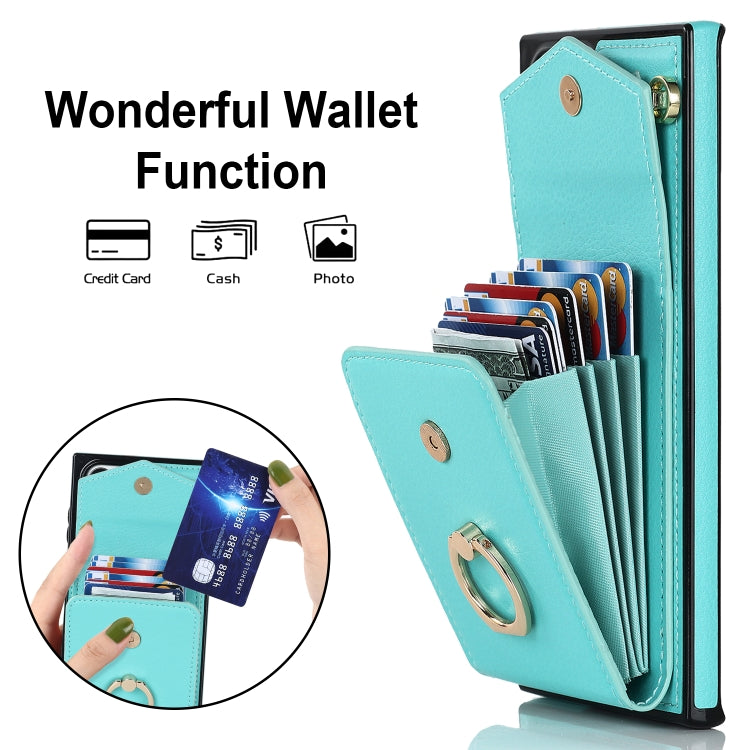For Samsung Galaxy S23 Ultra 5G Ring Holder RFID Card Slot Phone Case