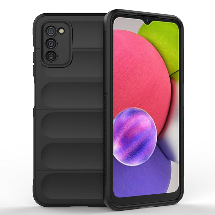 For Samsung Galaxy A03s India Version Magic Shield TPU + Flannel Phone Case