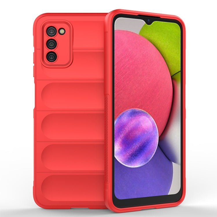 For Samsung Galaxy A03s India Version Magic Shield TPU + Flannel Phone Case