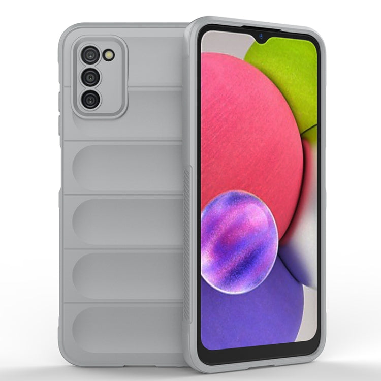 For Samsung Galaxy A03s India Version Magic Shield TPU + Flannel Phone Case