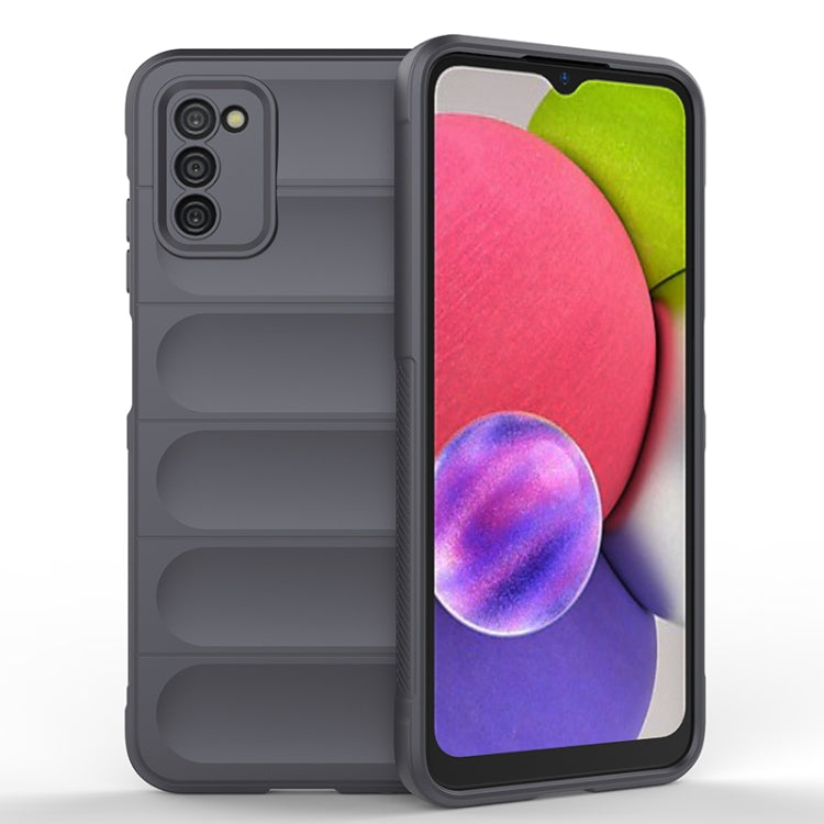 For Samsung Galaxy A03s India Version Magic Shield TPU + Flannel Phone Case