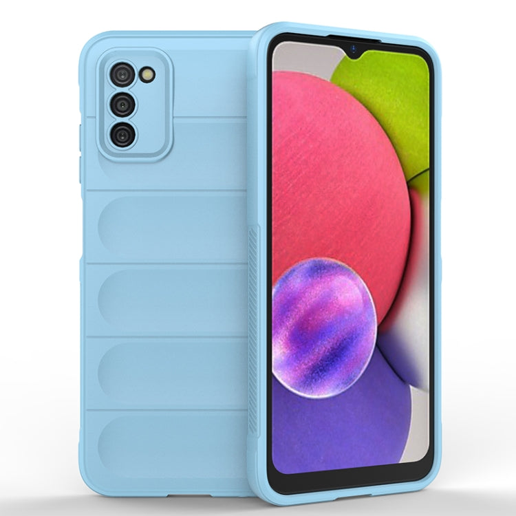 For Samsung Galaxy A03s India Version Magic Shield TPU + Flannel Phone Case