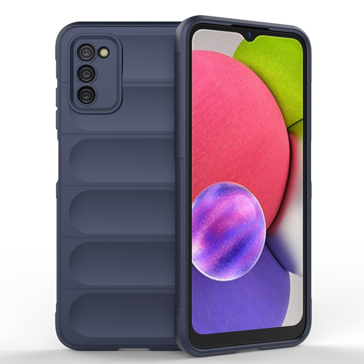 For Samsung Galaxy A03s India Version Magic Shield TPU + Flannel Phone Case