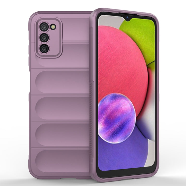 For Samsung Galaxy A03s India Version Magic Shield TPU + Flannel Phone Case