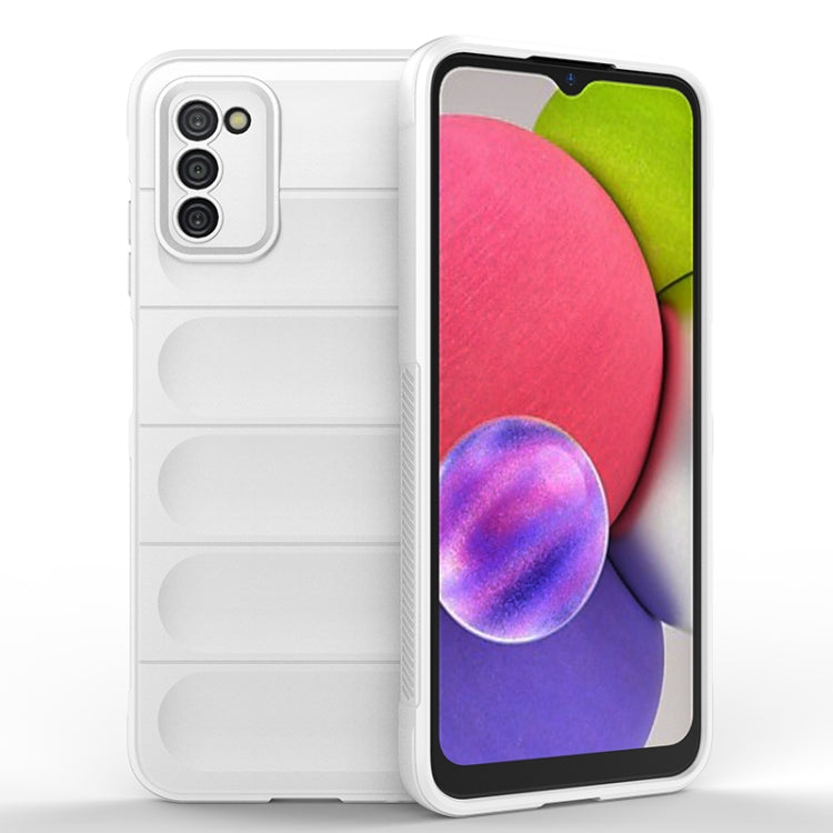 For Samsung Galaxy A03s India Version Magic Shield TPU + Flannel Phone Case