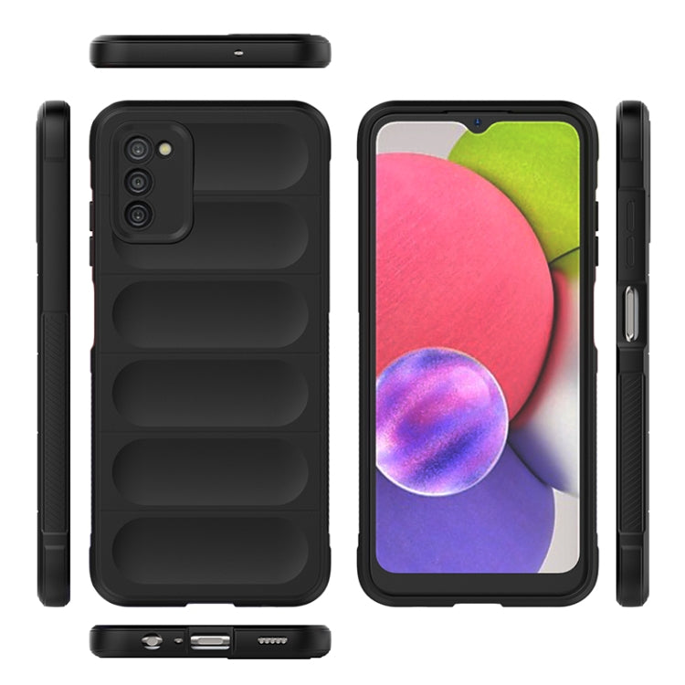 For Samsung Galaxy A03s India Version Magic Shield TPU + Flannel Phone Case