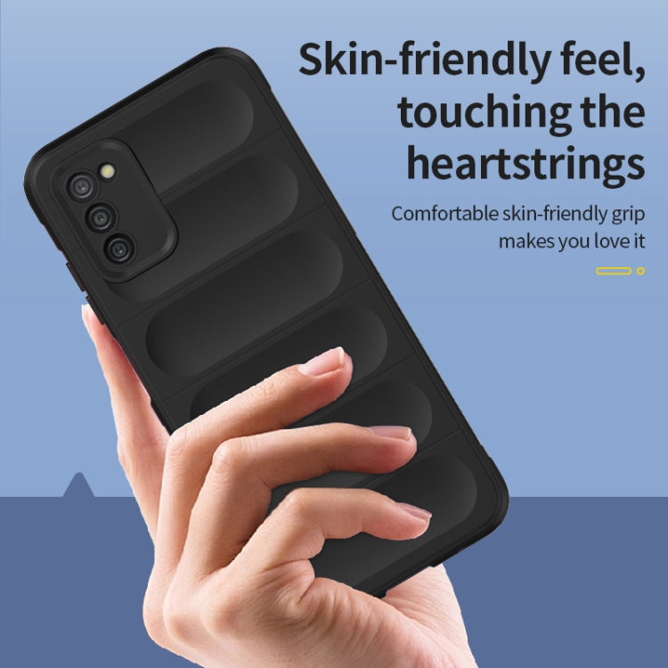 For Samsung Galaxy A03s India Version Magic Shield TPU + Flannel Phone Case