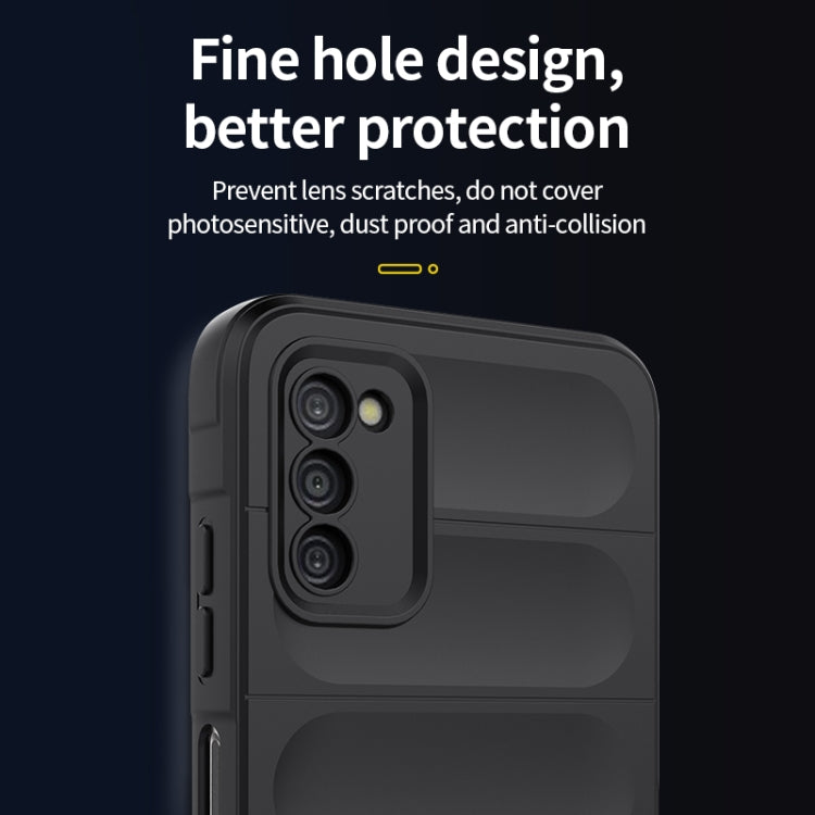 For Samsung Galaxy A03s India Version Magic Shield TPU + Flannel Phone Case