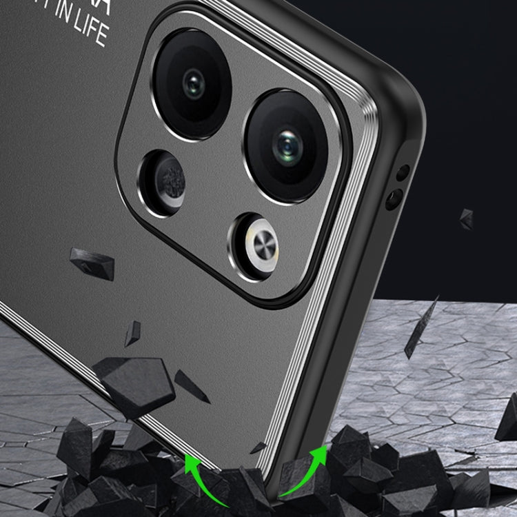 For OPPO Reno9 Pro Frosted Metal Phone Case