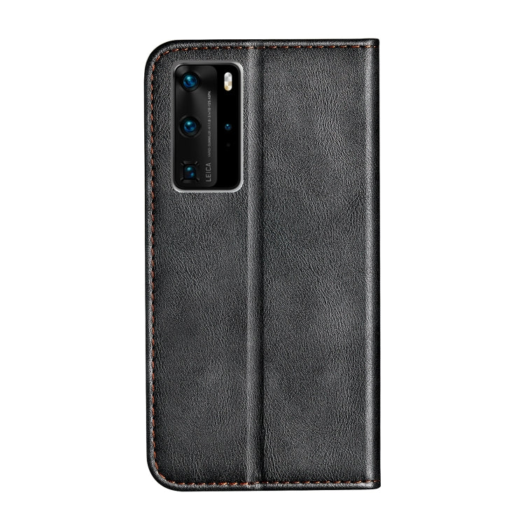 For Huawei P40 Business Solid Color Stitching Multifunctional Horizontal Flip Leather Case with Bracket & Card Slots