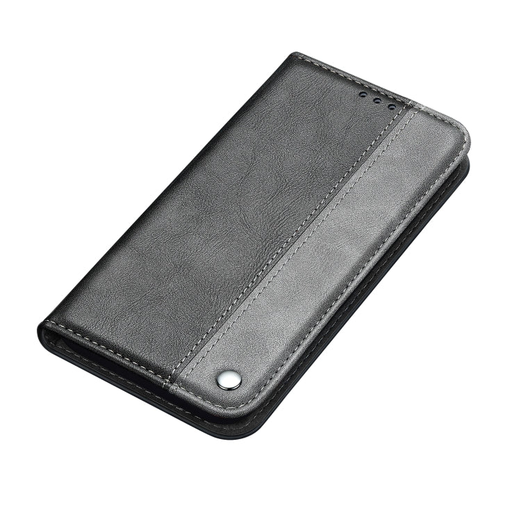 For Huawei P40 Lite Business Solid Color Stitching Multifunctional Horizontal Flip Leather Case with Bracket & Card Slots