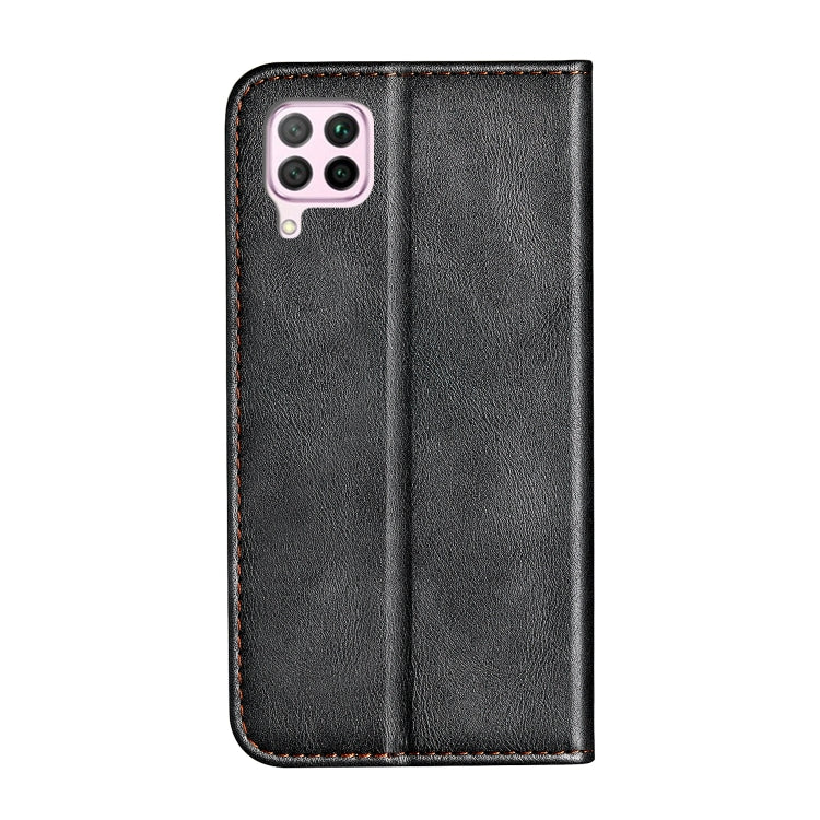For Huawei P40 Lite Business Solid Color Stitching Multifunctional Horizontal Flip Leather Case with Bracket & Card Slots