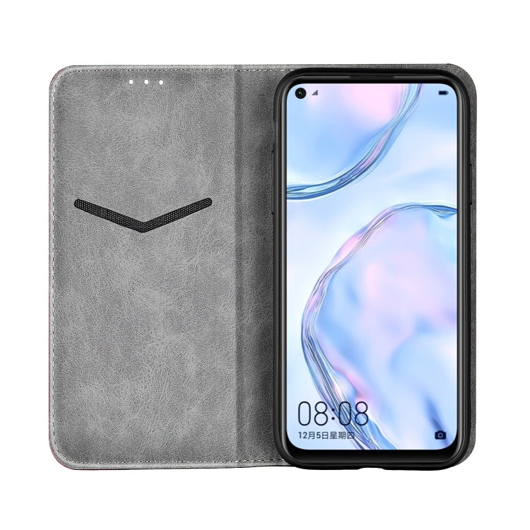 For Huawei P40 Lite Business Solid Color Stitching Multifunctional Horizontal Flip Leather Case with Bracket & Card Slots