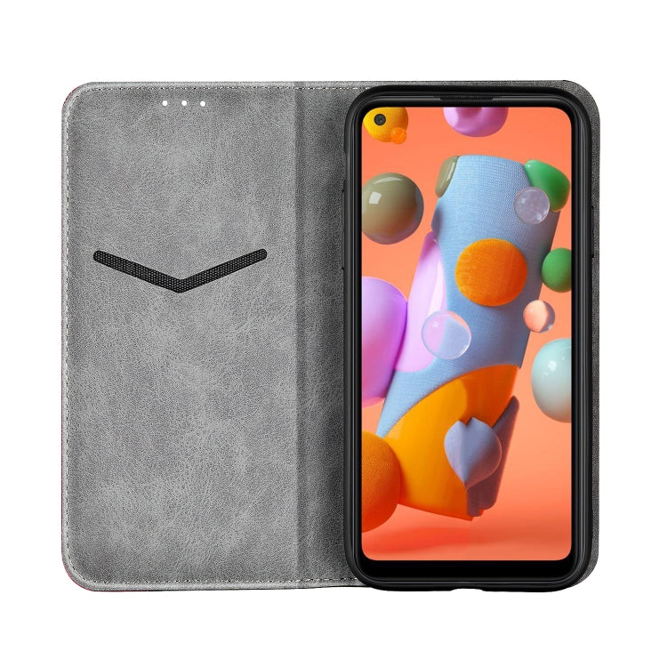 For Galaxy A21 Business Solid Color Stitching Multifunctional Horizontal Flip Leather Case with Bracket & Card Slots