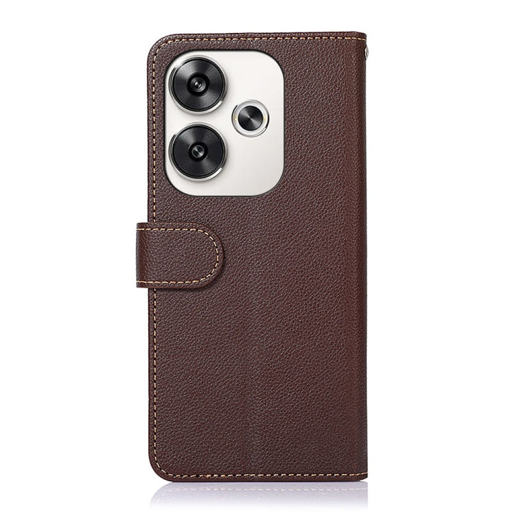 For Xiaomi Poco F6 / Redmi Turbo 3 KHAZNEH Litchi Texture Leather RFID Phone Case