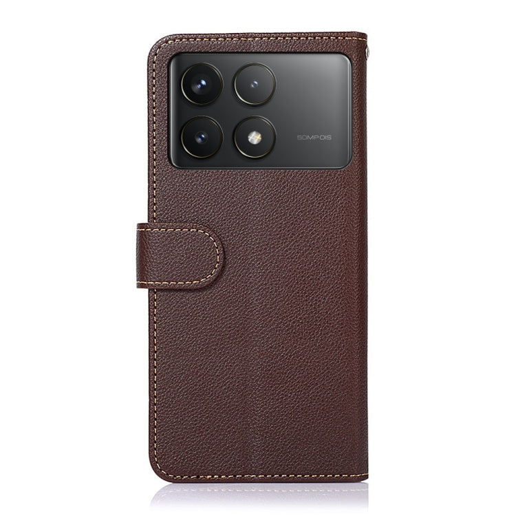 For Xiaomi Redmi K70 5G / K70 Pro 5G KHAZNEH Litchi Texture Leather RFID Phone Case