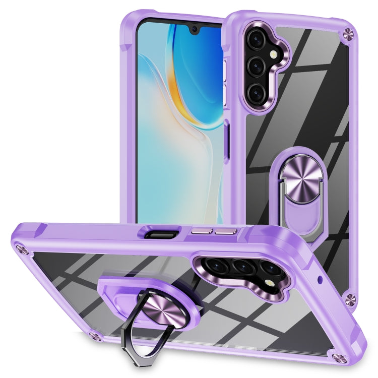 For Samsung Galaxy A14 5G TPU + PC Lens Protection Phone Case with Ring Holder