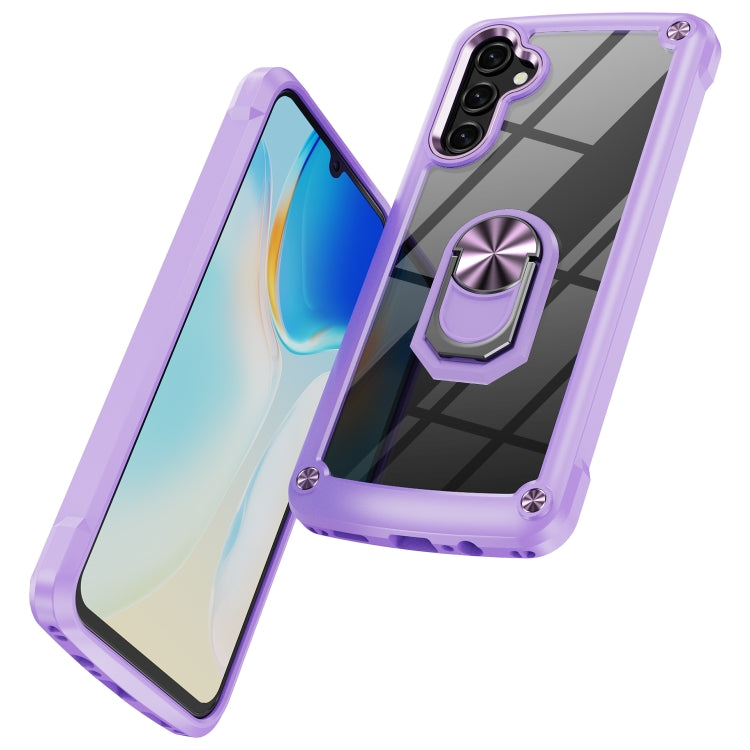 For Samsung Galaxy A14 5G TPU + PC Lens Protection Phone Case with Ring Holder