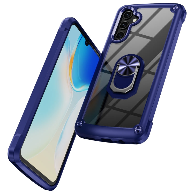 For Samsung Galaxy A14 5G TPU + PC Lens Protection Phone Case with Ring Holder