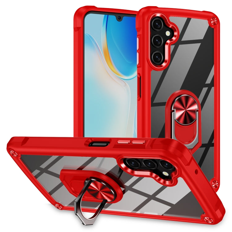 For Samsung Galaxy A14 5G TPU + PC Lens Protection Phone Case with Ring Holder