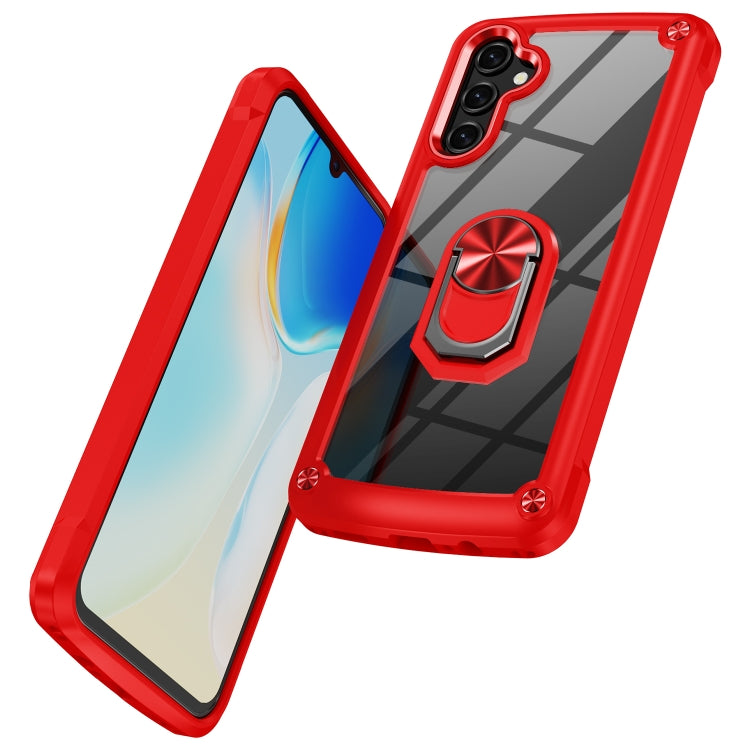 For Samsung Galaxy A14 5G TPU + PC Lens Protection Phone Case with Ring Holder