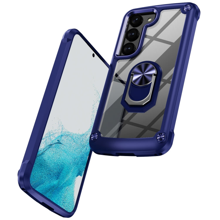 For Samsung Galaxy S23+ 5G TPU + PC Lens Protection Phone Case with Ring Holder