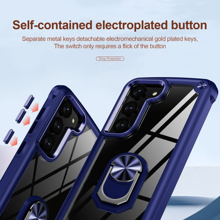 For Samsung Galaxy S23+ 5G TPU + PC Lens Protection Phone Case with Ring Holder