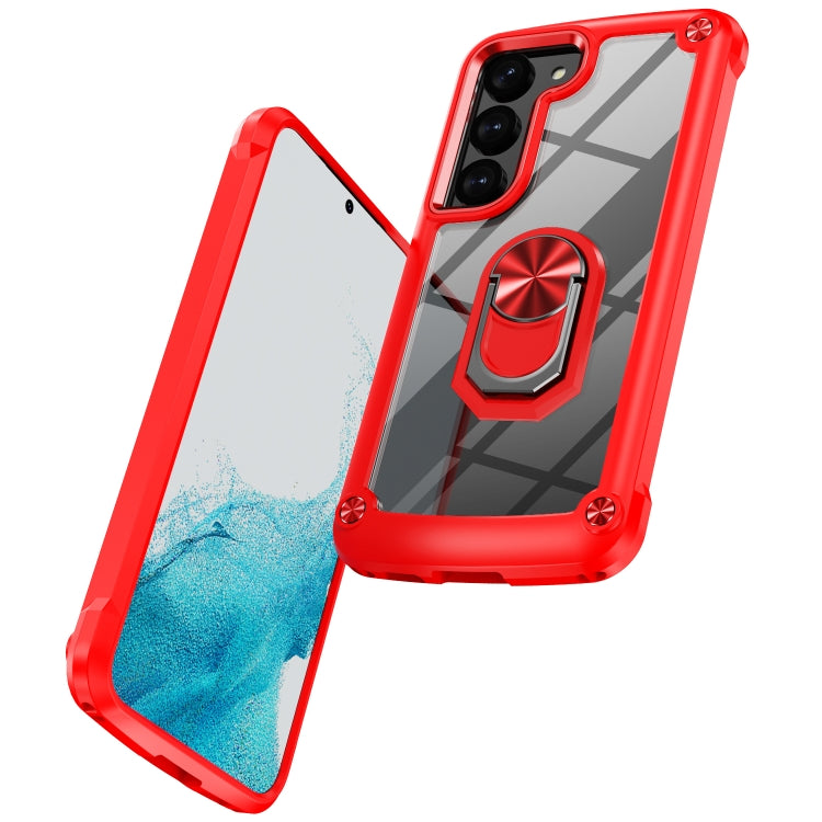 For Samsung Galaxy S23+ 5G TPU + PC Lens Protection Phone Case with Ring Holder