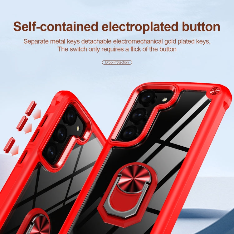 For Samsung Galaxy S23+ 5G TPU + PC Lens Protection Phone Case with Ring Holder