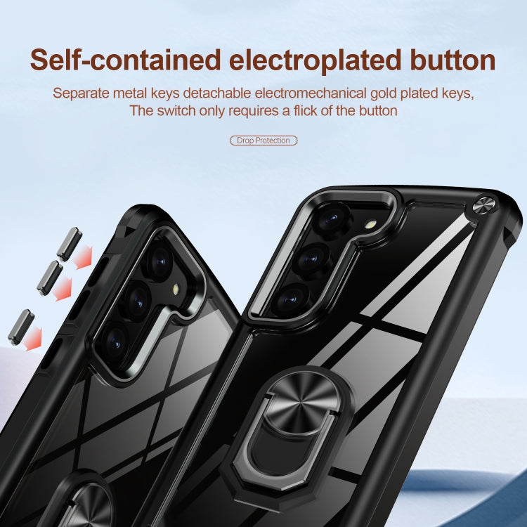 For Samsung Galaxy S23+ 5G TPU + PC Lens Protection Phone Case with Ring Holder